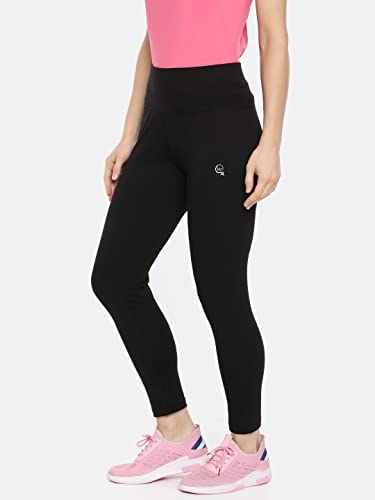 Image of Macrowoman W-Series Active Yoga Tights for Women in Poly Cotton Stretch with High Waist & Pocket for Yoga & Cycling