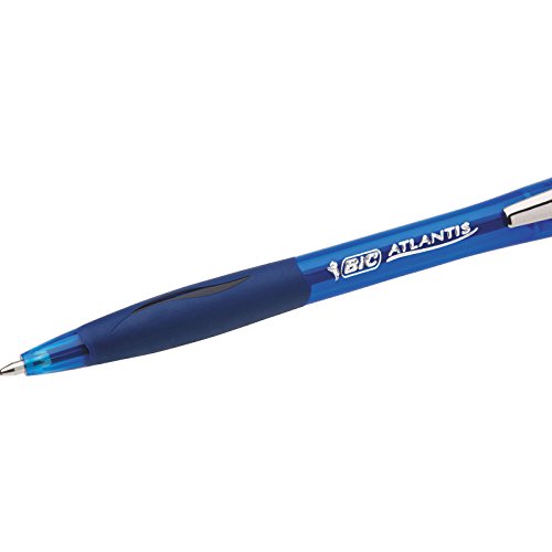 Image of BIC Atlantis Original Retractable Ball Pen, Medium Point (1.0 mm), Blue, 2-Count, 13472