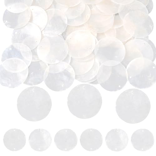 Fabrication de Bijoux Coquillage Capiz Rond 3cm Pendentif Nacre Loisirs Créatifs Océan Boîte 100