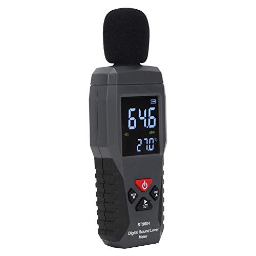 Badafaci Medidor de Decibelios, Sensor Inteligente, Medidor de Nivel de Sonido, Registrador con Pantalla LCD de Rango de 30-130dB para Oficina en Casa y Uso Industrial