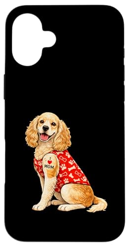 American Cocker Spaniel Mom | I Love Mom �n�[�g �^�g�D�[ �� �X�}�z�P�[�X iPhone 16 Plus �p