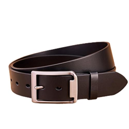 Men's Retro Pin Buckle Belt with Top Layer Cowhide Edge, Lengthened and Thickened, Creative Gift
