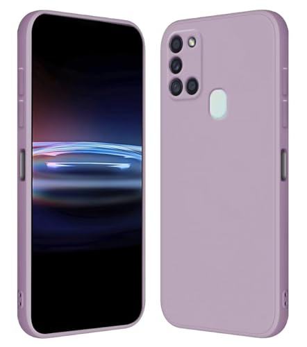 RankOne Hülle für Samsung Galaxy A21s (6.5 Inches) Weiche TPU Silikonhülle - Gras lila