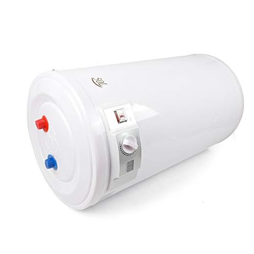 Berkalash Caldera eléctrica de agua caliente de 50 litros, indicador de temperatura LED, 2000 W, horizontal