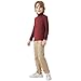 QBK Boys Turtleneck Long Sleeve Thermal Turtle Neck Sweater for Kids 4T-16 Years Soft Warm Under Shirts (Burgundy, 12Years)