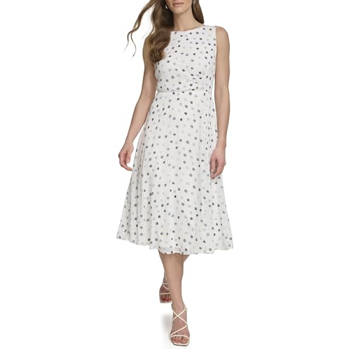 Image of DKNY Women's Sleeveless Side Drape Midi Dress