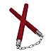 TMA Nunchucks Foam Rubber Training Nunchucks Match with Bearing Ball System and Steel Chain for Kids Beginners (Red)