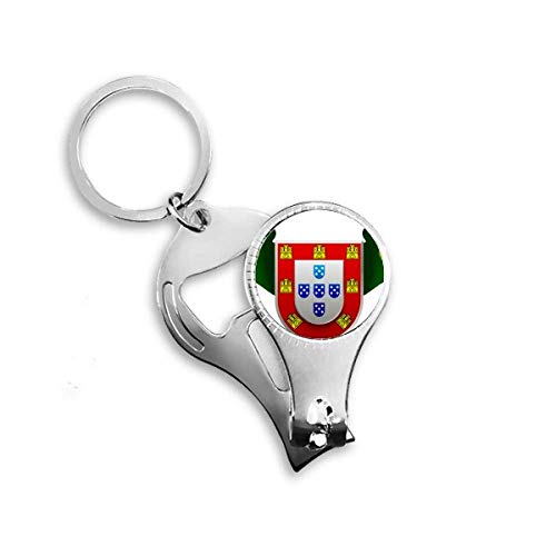 Portugal National Emblem Country Symbol Nail Nipper Ring Key Chain Bottle Opener Clipper