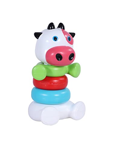 Toyzone Cow Ringtoss-61403 | Plastic Ringtoss Stacking Ring Throw Game For Toddlers,Indoor/Outdoor Activity|Multi-Colored Durable Plastic Rings|Learning Activity For Rs. 136 @ 70 %
