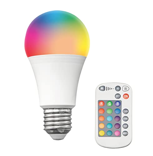 Northpoint LED Glühbirne E27 RGB Warmweiß (2700K) mit Infrarot Fernbedienung, Smart Home, 9W, 800lm