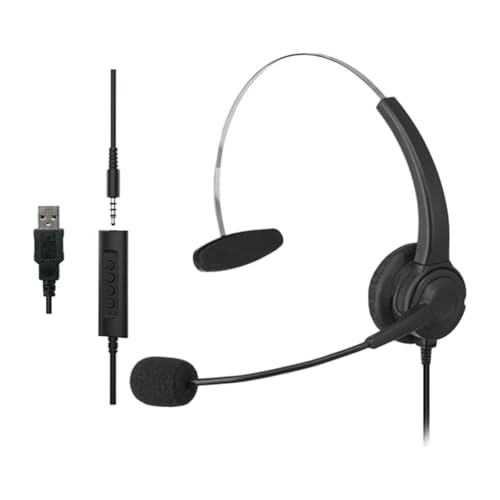 Auricular teléfono portátil para trabajo en oficina con almohadillas cómodas