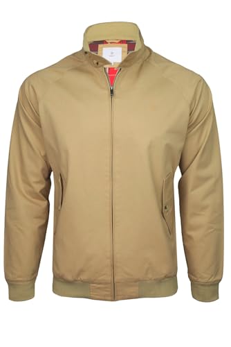 Xact Men's Soft Cotton Harrington Bomber Jacket Stone XL