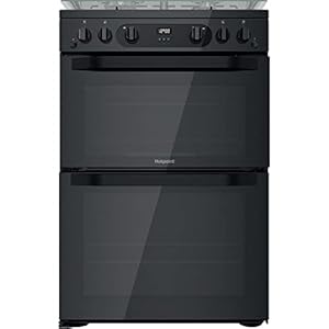 Hotpoint 60CM HDM67G0CCB/UK Gas Double Freestanding cooker – Black