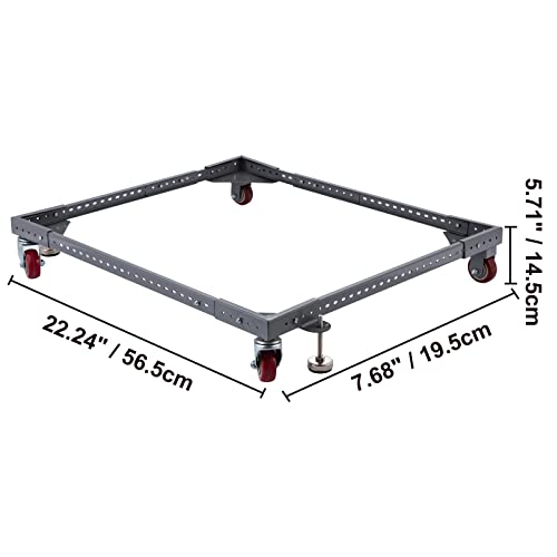 Vevor Adjustable Universal Mobile Base 650Lbs Load-Bearing Capacity 12" To 48" Heavy-Duty Mobile Base Rolling Mobile Base For Mobilizing Woodworking Equipemnt, Fridge, Washing Machine #TOP7