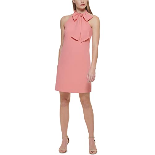 Image of Vince Camuto Women's Sleeveless Halter Tie Neck Shift Mini Dress