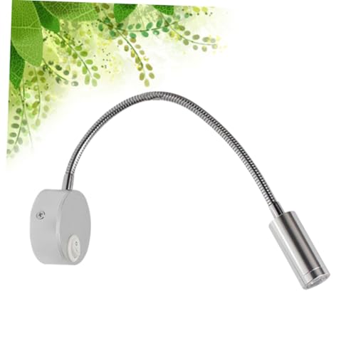 Lampe de lecture LED murale au design argenté élégant pour chambre