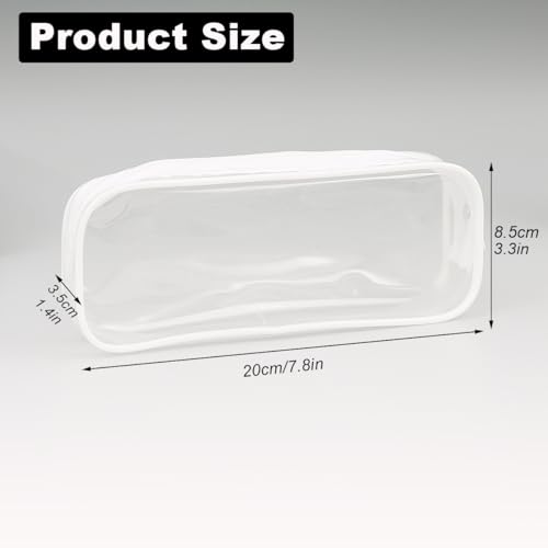 2Pcs Clear Toiletry Bags for Traveling - Black and White Set | Convenient Clear Travel Bags for Toiletries, Makeup, and More2