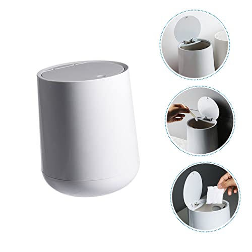 Cabilock mini papelera de escritorio con tapa prensada gris miniatura 6