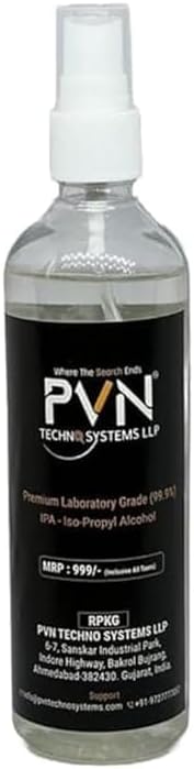 IPA Iso-Propyl Alcohol 99.9% [(CH3)2-CH-OH], | Premium Laboratory Grade Multipurpose Cleaning & Sterilize Use,Easy Spray Spread Design 100ml