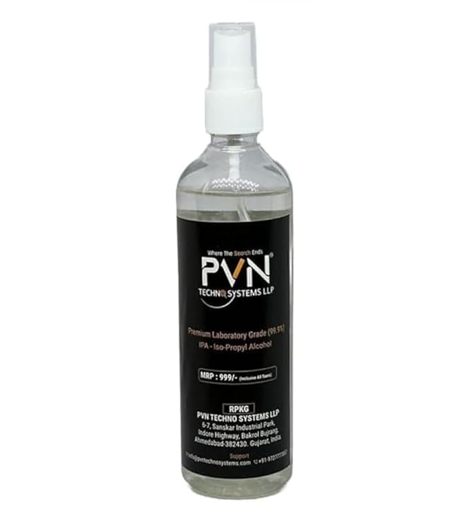IPA Iso-Propyl Alcohol 99.9% [(CH3)2-CH-OH], | Premium Laboratory Grade Multipurpose Cleaning & Sterilize Use,Easy Spray Spread Design 100ml