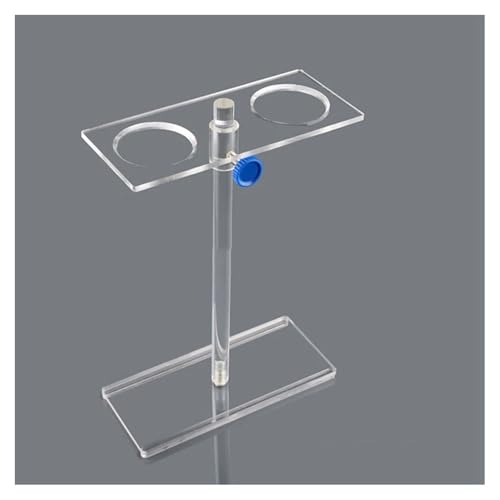 Support en verre organique de laboratoire avec orifices de 35 mm pour 2 ou 4 tubes