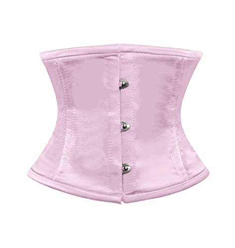 Luvsecretlingerie Full Steel Boned Waist Cincher Tight Lacing Satin Underbust Shaper Waspie Mini Corset #8079-OT