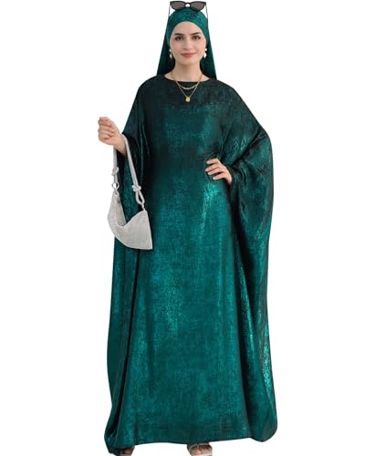 Luxury Dubai Style Abaya and Hijab Set, Breathable Modest Prayer Dress with Belt Loose Fit Muslim Robe