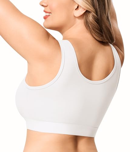 BRABIC Full Coverage Wireless Bras for Women No Underwire Compression Front Closure Comfort Post Surgery Bra2