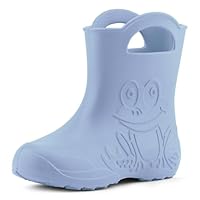 Ladeheid Eva lightweight children's rubber boots for boys and girls rain shoes LA-CA-01 (light blue, 34/35 EU)