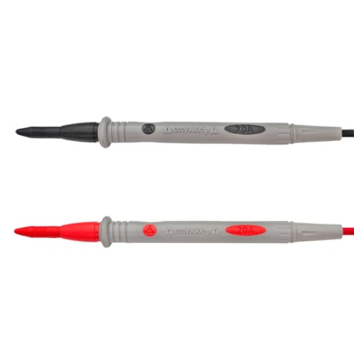 Image of with Threaded Alligator Clips, 4 mm Banana Test Lead Probe Clip Suitable for Most of Digital Multimeter Electronic, Clamp Meter Test Lead Cable Probe Red Black Replacement. (20 A)