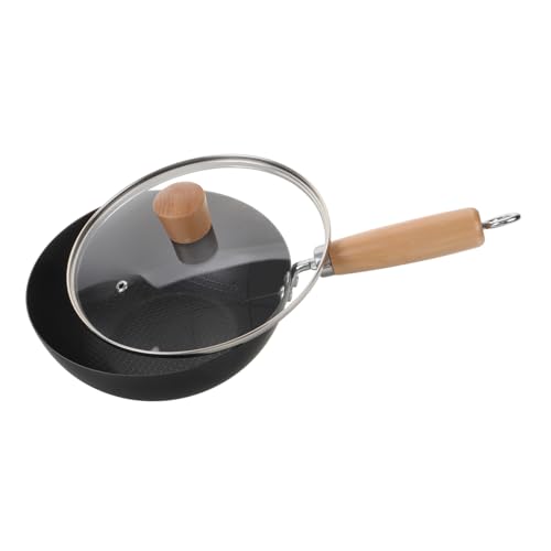 Wok mini de hierro con tapa para cocina miniatura 1