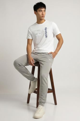 Image of Reebok Men's Casual T-Shirt - Lightweight Breathable Comfortable Regular Fit Half Sleeve Tee for Men | Round Neck Tshirt for Men Soft Tshirt