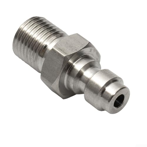 Foster - Conector rápido macho de 8 mm, kit de boquilla de llenado de acero inoxidable con junta tórica para válvula de llenado de repuesto 300 bar 4500 psi para sistemas HPA N2 (M10)