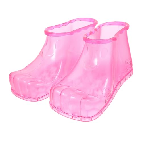 Chaussures de bain rouges pour soin pédicure à domicile