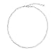 Puka Shell Necklace Hawaiian White Turquoise Bead Choker Beach Necklace for Women Girls (White Bead)