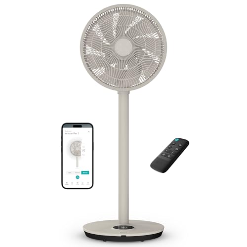 Duux Whisper Flex 2 Smart Ventilator flüsterleise 13 dB Nachtmodus & Timer höhenverstellbar (5492 cm) energieeffizient ab 2W App & Fernbedienung Greige