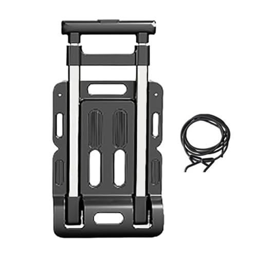 Carrello a mano pieghevole, carrello regolabile a 3 livelli, 43 x 23 cm, facile da manovrare con ruote, perfetto per trasporto di generi alimentari, viaggi in aeroporto e Sto Soluts.