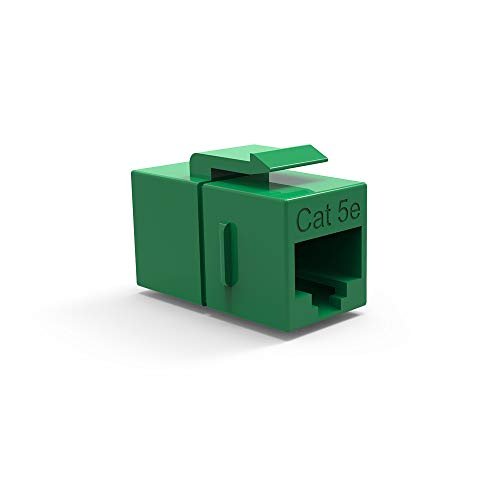 Cat.5E Inline Coupler w/Keystone Latch Green