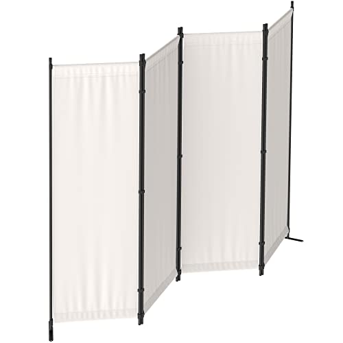 Morngardo Room Divider Folding Privacy Screens 4 Panel Partitions 88" Dividers Portable Separating For Home Office Bedroom Dorm Decor (White) #TOP5