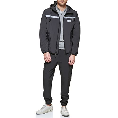Image of DKNY Men's Active Reflective Colorblock Windbreaker