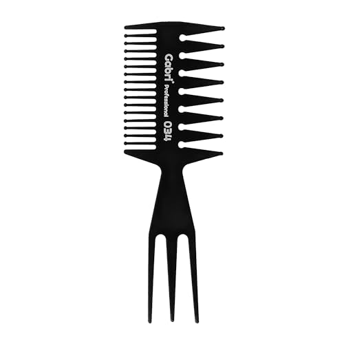 Gabri Wide Tooth Comb for Curls - Versatile Hair Comb for Men & Women - Ideal for Styling Wavy, Curly, and Thick Hair - Perfect Detangling Comb (3in1 Detangling Wide Tooth & Pin Lift)