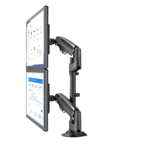 Soporte doble monitor de 22 a 32 pulgadas ajustable con resorte de gas 2
