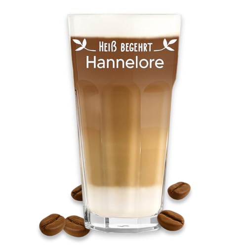polar-effekt Latte Macchiato Bicchiere da caffè 480 ml con incisione in regalo – Vetro resistente al calore per caffè, cappuccino e caffè ghiacciato – Ideale come regalo di compleanno