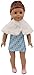 Jilibaba Vestito da bambola Set Vestiti per 46cm/18in Ragazze Americane Bambola Abiti Casual Gonna Abito Scialle Accessori Costume Giocattolo (B)