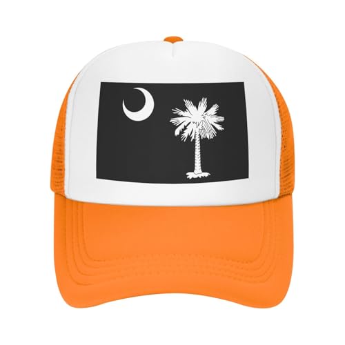 South Carolina Palmetto Trees Trucker Hat Snapback Mesh Baseball Cap Unisex2