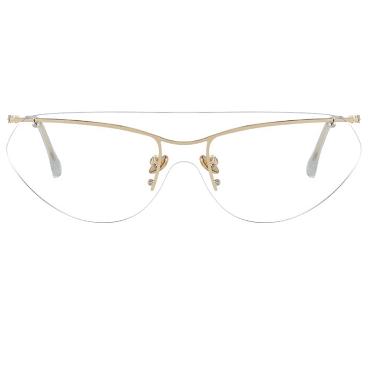 bullabulling Fashion Oversized Y2k Sunglasses Women One Piece Vintage Punk Metal Frame Rimless Sun Glasses Luxury Shades