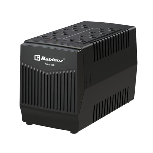 Teatro En Casa, Koblenz Regulador Electrónico de Voltaje de 1450 VA / 700 W con 8 Contactos Regulados, Supresor de Picos, Ideal para Televisiones y Computadoras, para Hogar y...