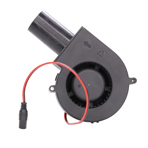 Motor de soplador de 12 V, 5,5 x 2,1 mm, entrada hembra, 5500 rpm, para refrigeración electrónica, horno de fundición de metal y camping, estufa de cocina, ventilador portátil para entusiastas