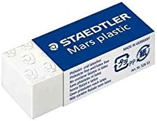 STAEDTLER Mars Plastic Erasers Set Of 6 Plastic Mini, White