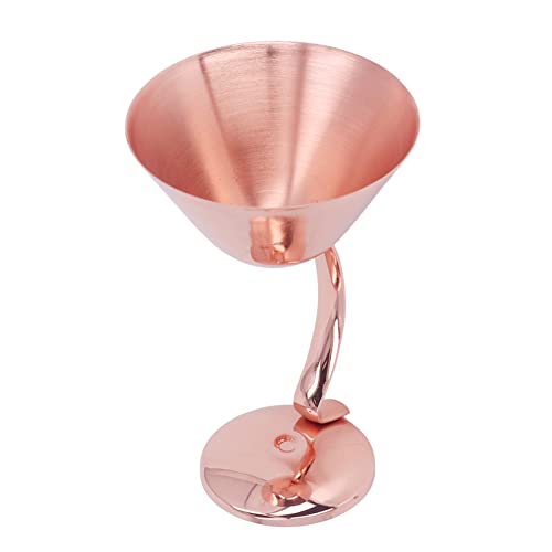 Copas de Martini de Acero Inoxidable, Copa de cóctel de Metal, cristalería Vintage de 150ml, Copas de Alcohol de diseño único para Herramientas de Barman(Rosa Dorado)